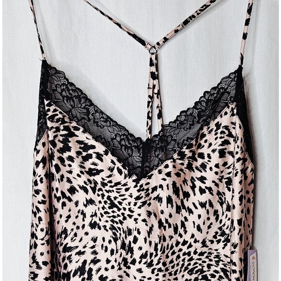 NWT Joyspun Womens Satin Chemise Animal Leopard Print Cheetah 3X (22W-24W) - Picture 3 of 6